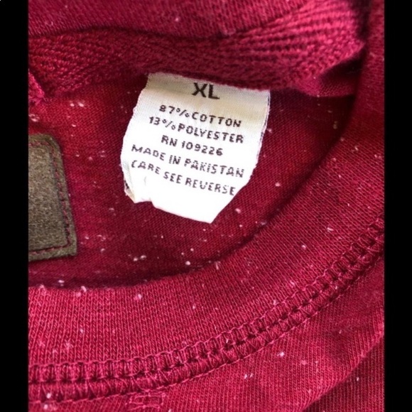 Clear Water Outfitters Red Speckled Long Sleeve Crew Neck Shirt XL - Picture 5 of 5